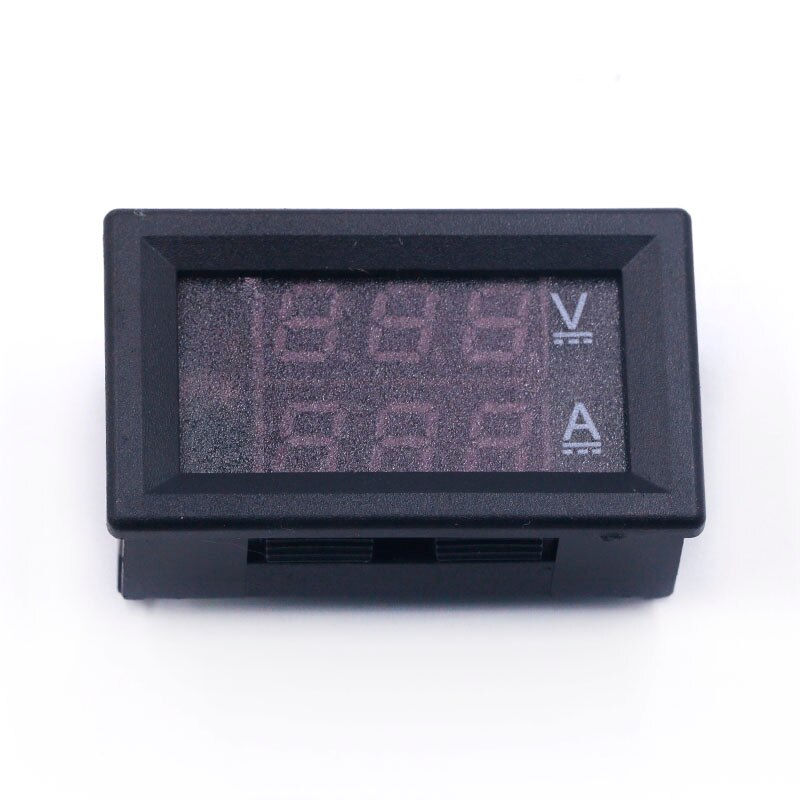 Dc 0-100v 10a digital voltmeter ammeter dobbelt display spenningsdetektor strømmåler panel amp volt gauge 0.28 "rød blå led