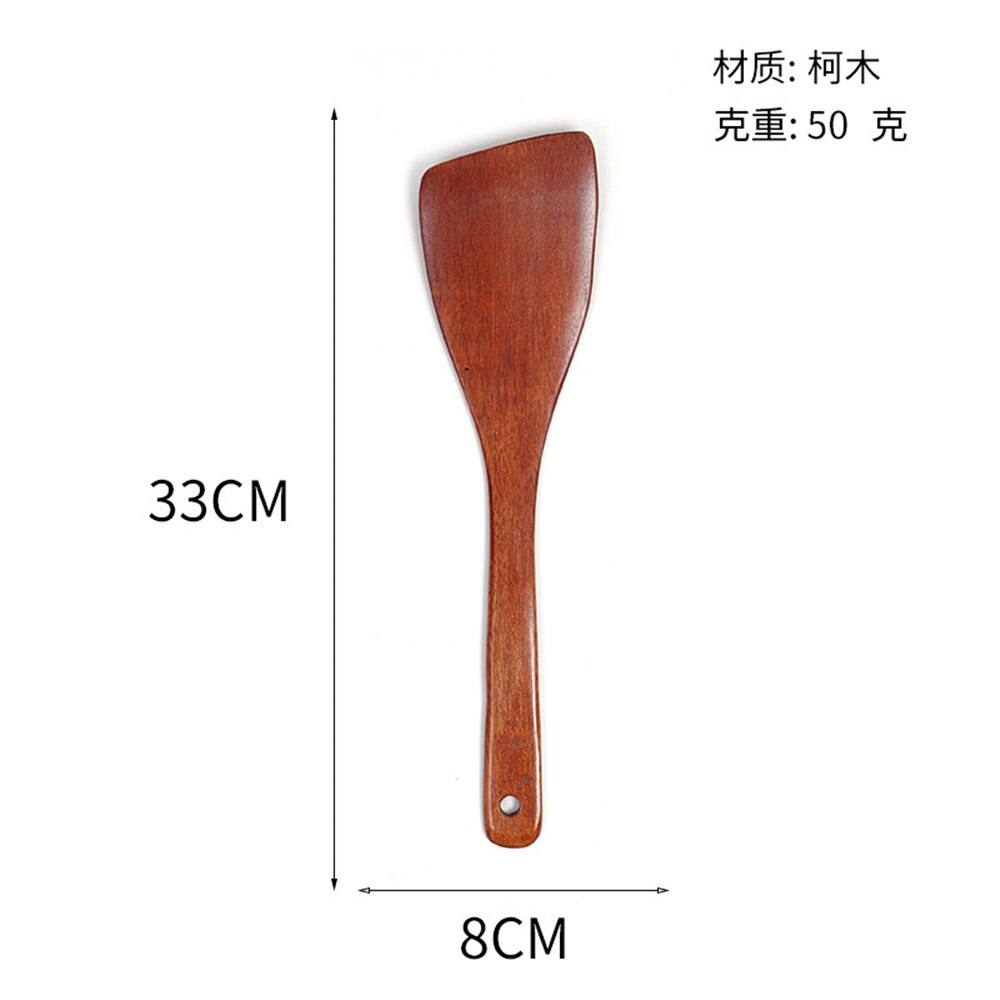 Pala de madera para cocinar, pala para sopa, cuchara de arroz, utensilios de cocina, juego de cucharas de madera para jardín y hogar, herramientas de cocina: B