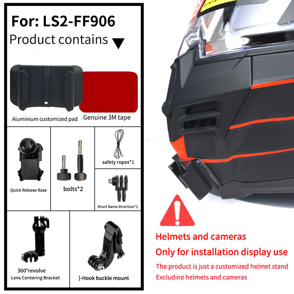 LS2-Helm, maßgeschneidert, MX701 436 FF370 352 800 801 802 805 811 903, Kinnhalterung für GoPro Hero10 Insta360 X2 3 DJI-Zubehör: Silver color