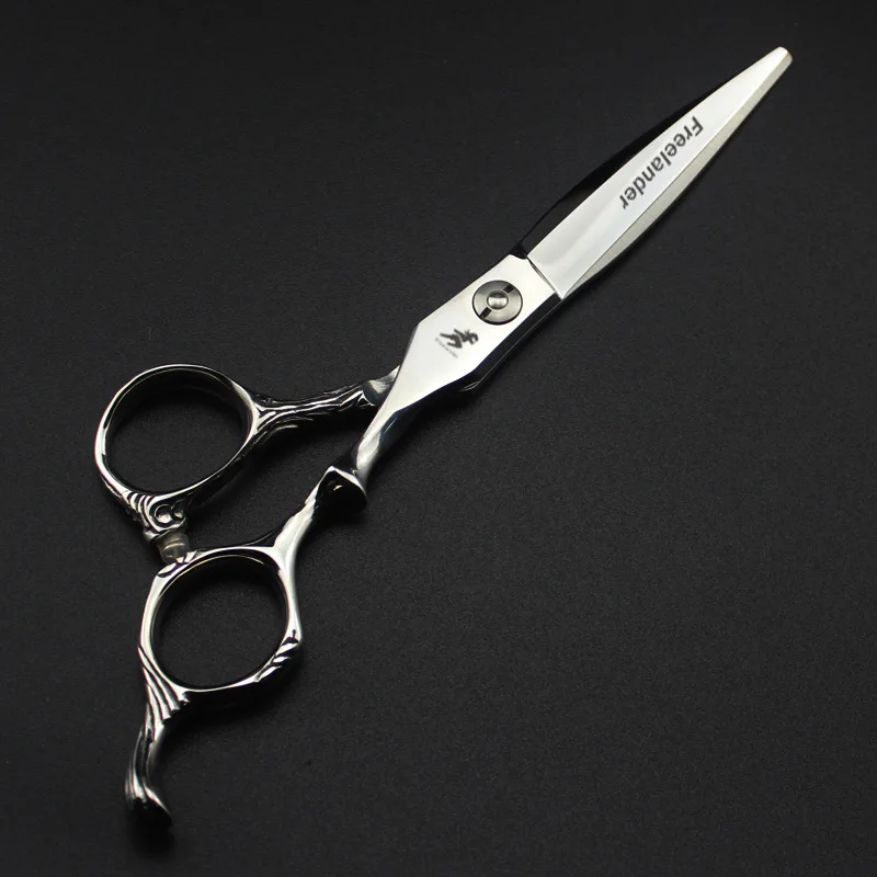 Freelander Barber Hair Scissors 6 inch Hairdressing Scissors With Japan Sink Screw Hair Cutting Thinning Scissors: black
