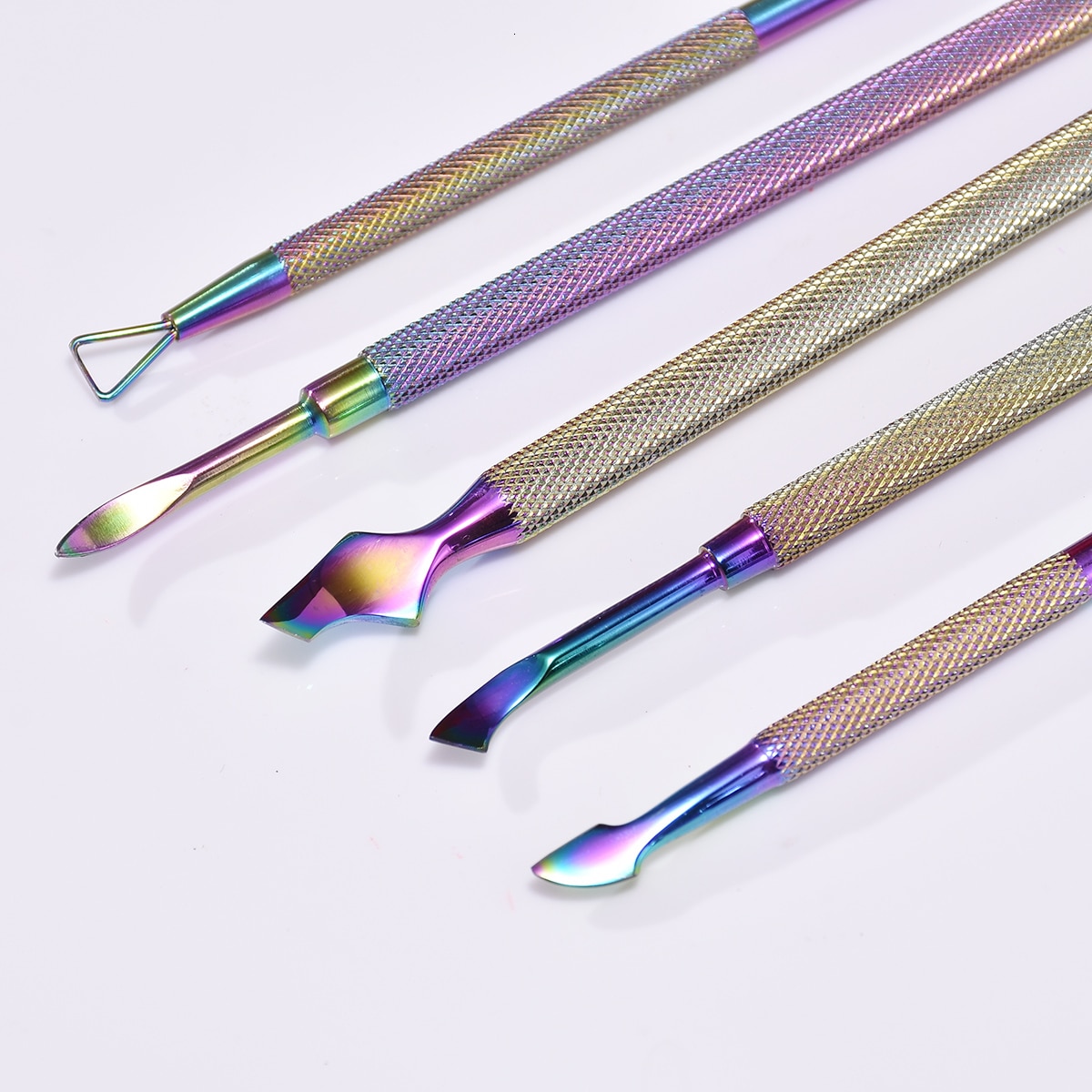 Beautybigbang Stainless Steel Manicure Nail Kit Set 3 PCS Cuticle Pusher Remover Scissors Manicura Tool Nail Art Set