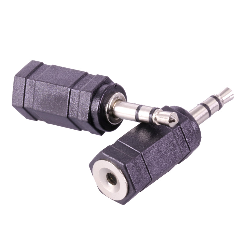Jack 3.5 mm to 2.5 mm audio-adapter met 2.5mm mannelijke en  to 3.5mm vrouwelijke stekkers voor aux-luidsprekerkabel, stereo hoofdtelefoon, headset en microfoon