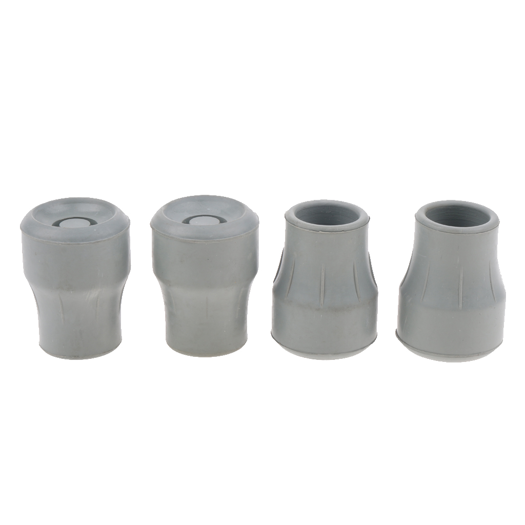 4pcs 22mm Trekking Hiking Pole Rubber Tips/Feet Cover/End Cap/Protector for Canes Feet with Three-legged or Four-legged