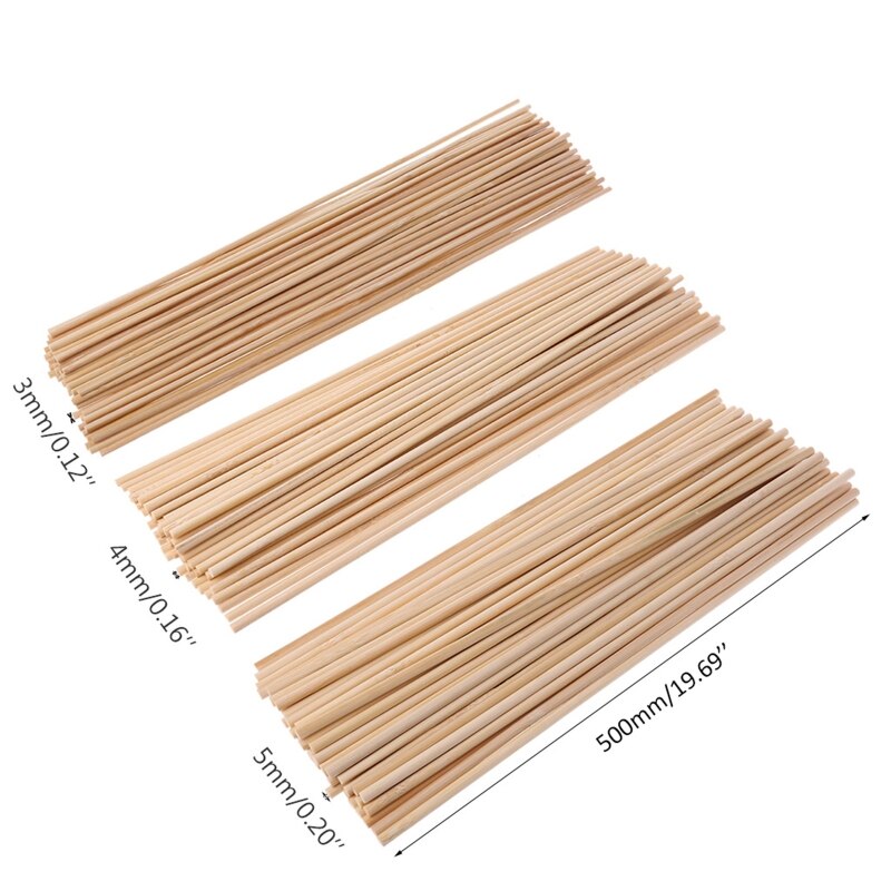 50Pcs Wooden Plant Grow Support Bamboo Plant Sticks Garden Canes Plants Flower Support Stick Cane Garden Tools