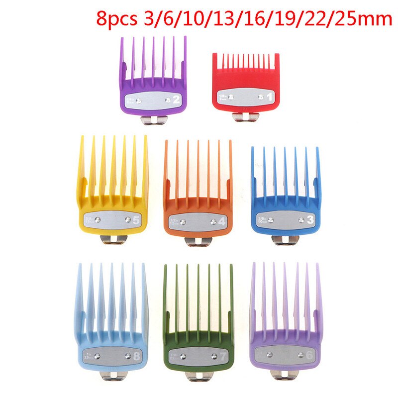Tondeuse à cheveux 1.5mm-25mm, peigne de limite, kit de fixation Guide pour tondeuse Wahl, accessoires de coupe, 2/8 pièces: 8pcs