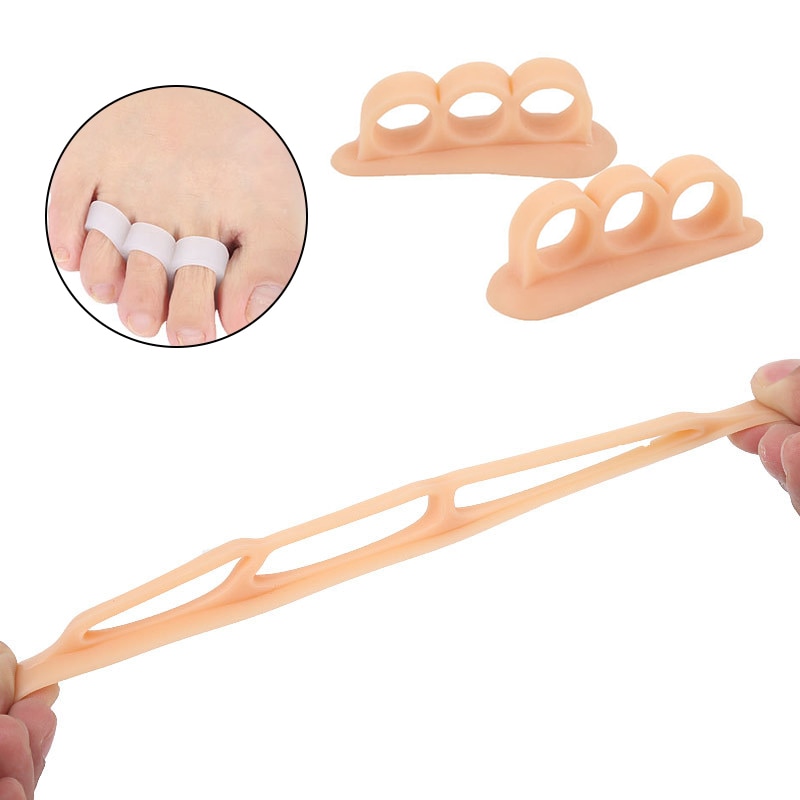 Separador de dedos, Corrector de corrección de Hallux Valgus 2 uds., separador de silicona ortopédico con martillo, esparcidor de enderezador, herramienta para el cuidado de los pies