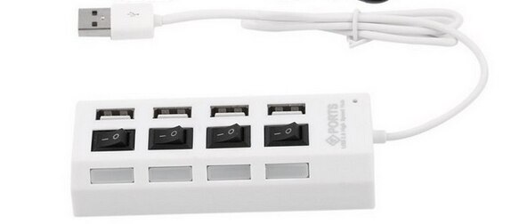 4 /7 Poorten Usb 2.0 Usb 3.0 Externe Uitbreiding Hub Met Schakelaar Met Onafhankelijke Schakelaar: 4ports USB2.0 White