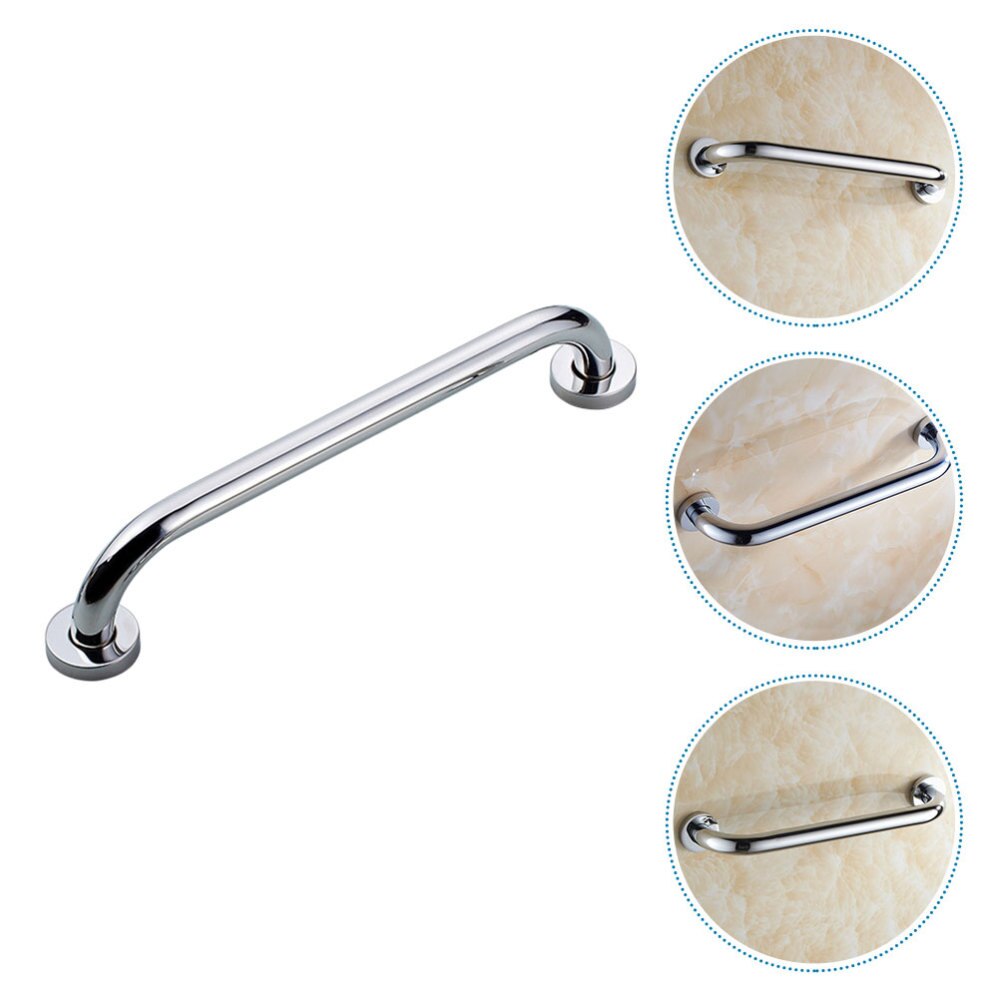 1pc Old People Toilet Bathroom Bathtub Handrail Safety Grab Bar Stainless Steel Handle Armrest Safety Hand Rail Support Assist B: As Shown