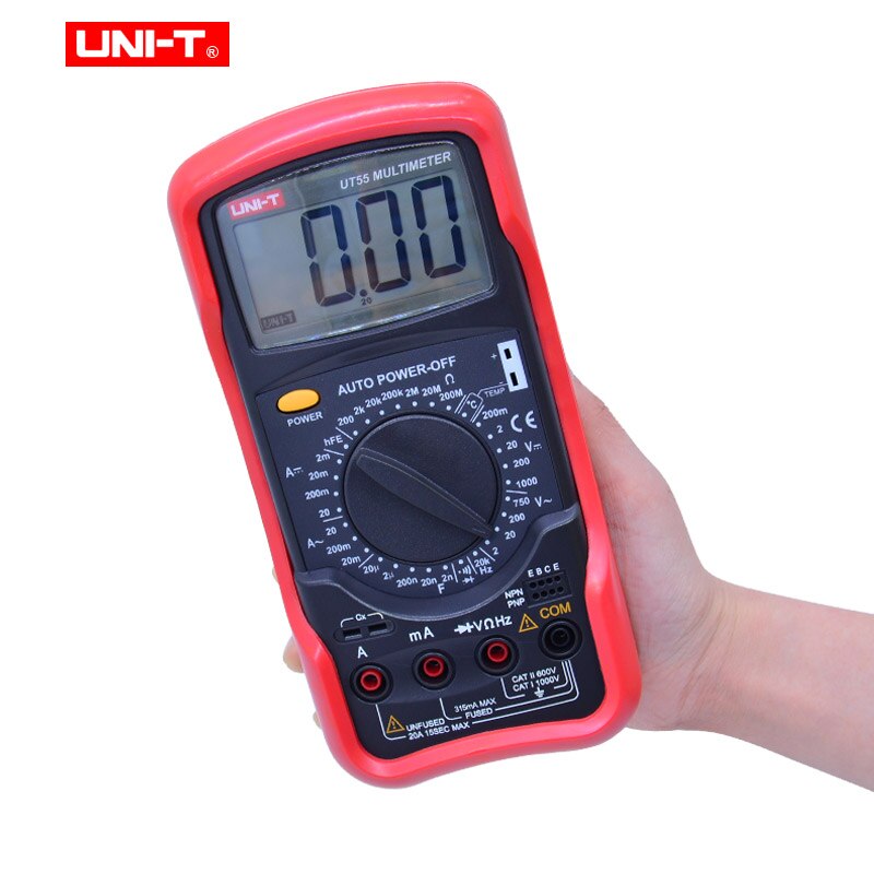 UNI-T Digital multimeter Large LCD Display UT50 Serie Voltmeter Ammeter Ohmmeter Diode/Continuity Test Overload Protection Meter