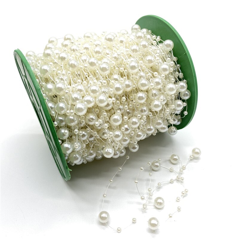 5Meter 3 + 8mm Angelschnur Künstliche Perlen Blume Perlen Kette Girlande Blumen Hochzeit Party Dekoration Diy Zubehör: 15