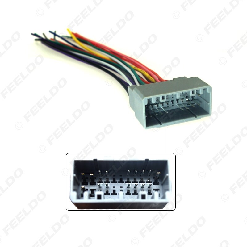 FEELDO Car Audio Radio Wire Harness Plug Cable For Chrysler Dodge Jeep Install Aftermarket Stereo Wire Adatper #FD3145