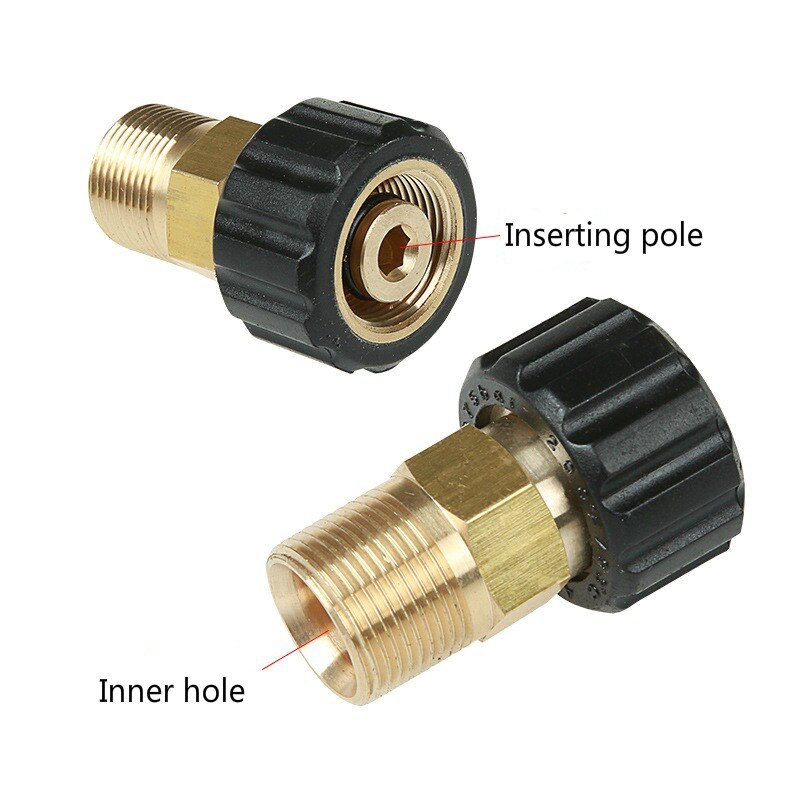 High Pressure Washer Adapter Foam Lance Adapter M22 * 14mm M22* 15mm Male Thread Garden Hose Pressure washer accessories