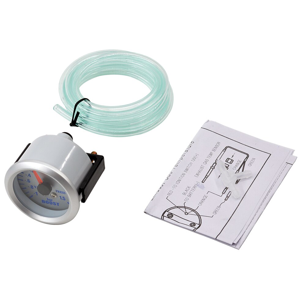 Dragon 52mm 2 Inch Auto Car Modification Mechanical Clocks Turbine Boost Gauge -1~2 Bar Turbo PressMeter Instrument