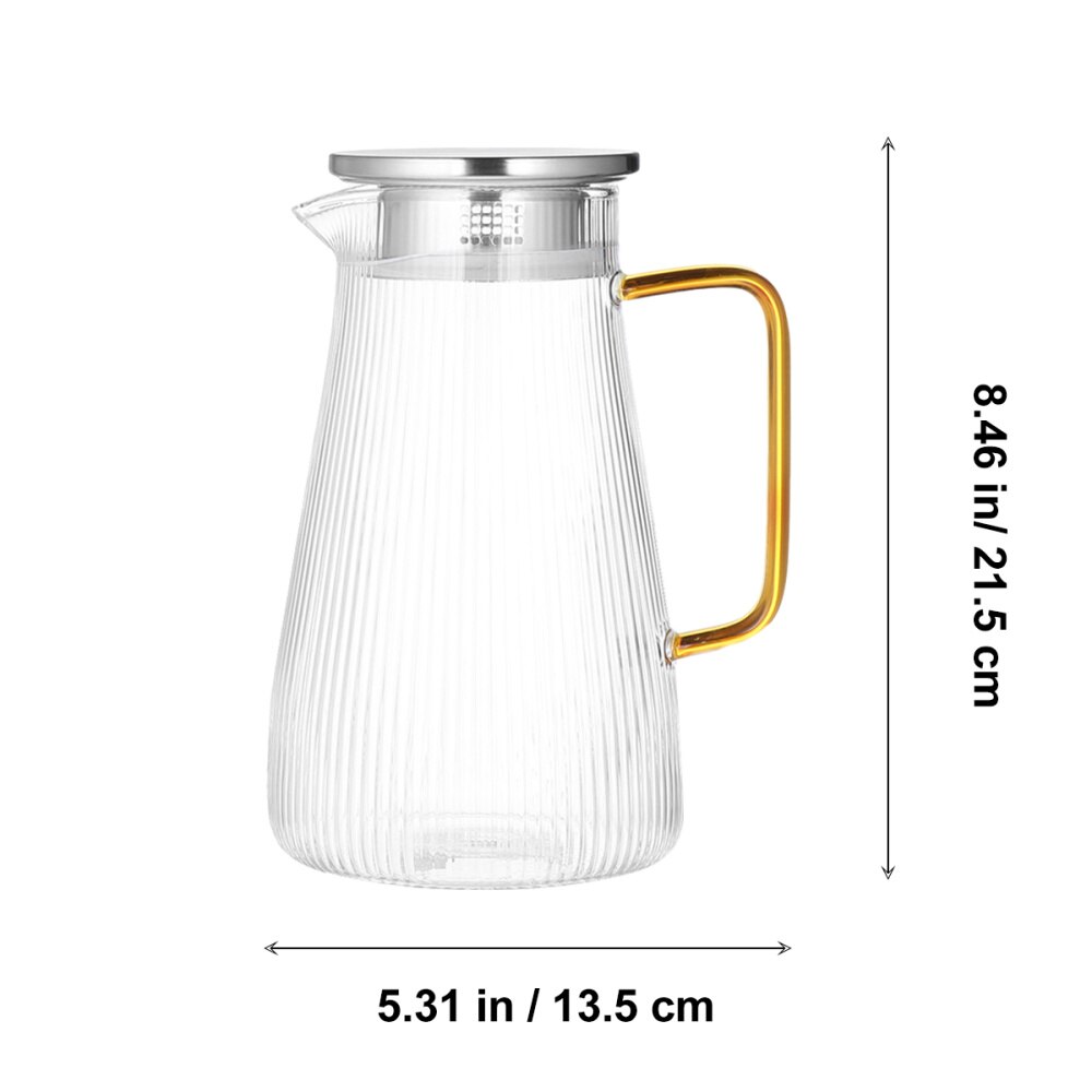 Heat Resistant Water Carafe Glass Pitcher Household Drinking Pitcher