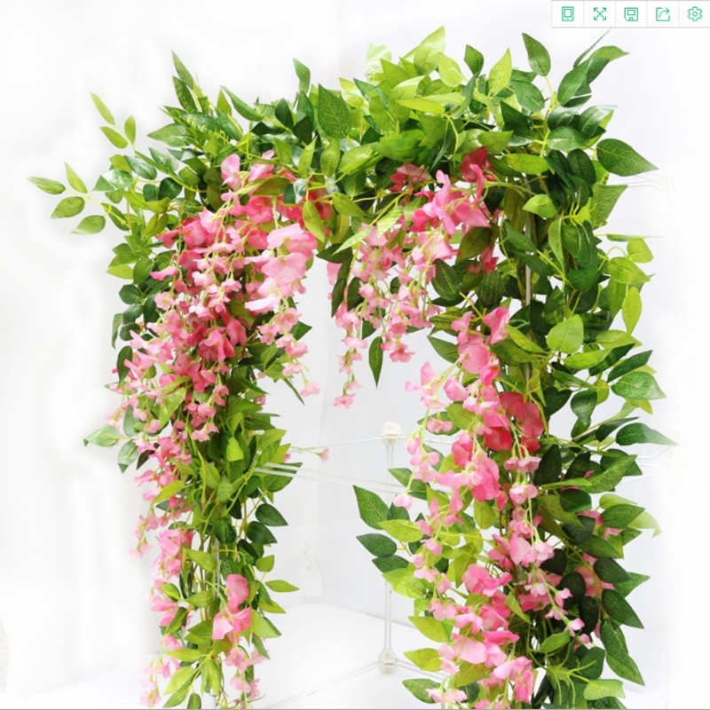 2 meter hortensia blad vin bryllup dekorative planter vægarrangement hjem badeværelse dekoration tilbehør kunstige blomster