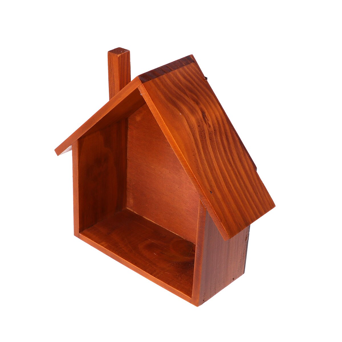 1 Pc Wall Shelf Wooden Storage Rack Storage Organizer Display Box for Office Bedroom: Wood color