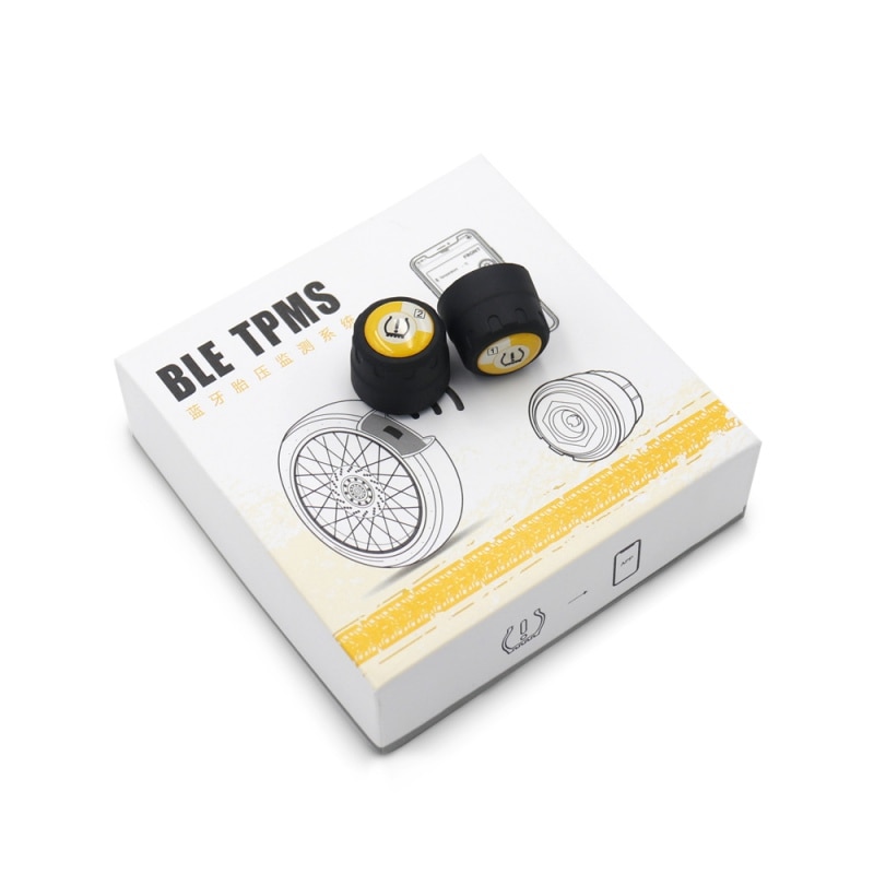 Motorcykel Dæktrykssensor TPMS Bluetooth 4.0 til Android/iOS Telefon
