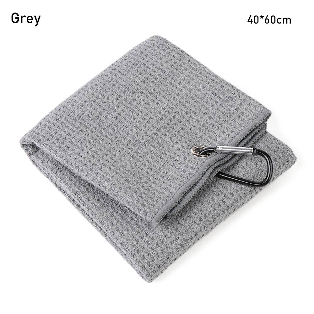 1PC Pure Color Towel Microfiber Cotton Golf Towel With Carabiner Hook Cleans Clubs Golf Towel Hands Cleaning Towels 30*50cm