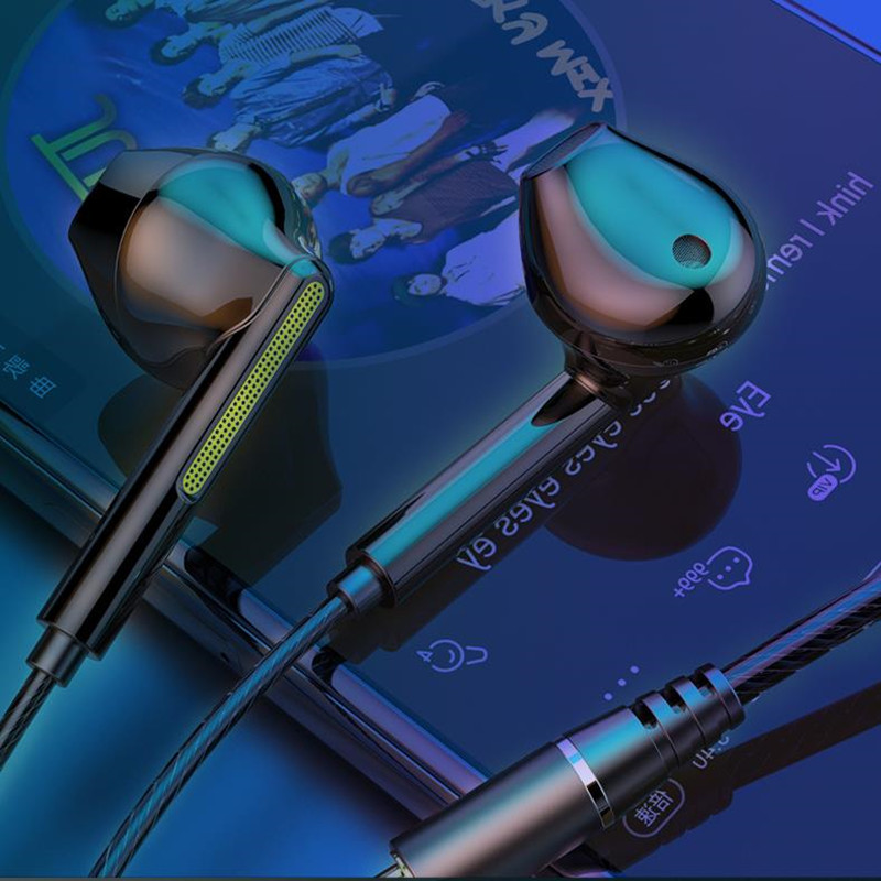 Kablede hovedtelefoner i øret headset kablede øretelefoner med mikrofon bas stereo ørepropper sport til huawei xiaomi vivo oppo iphone 5-6