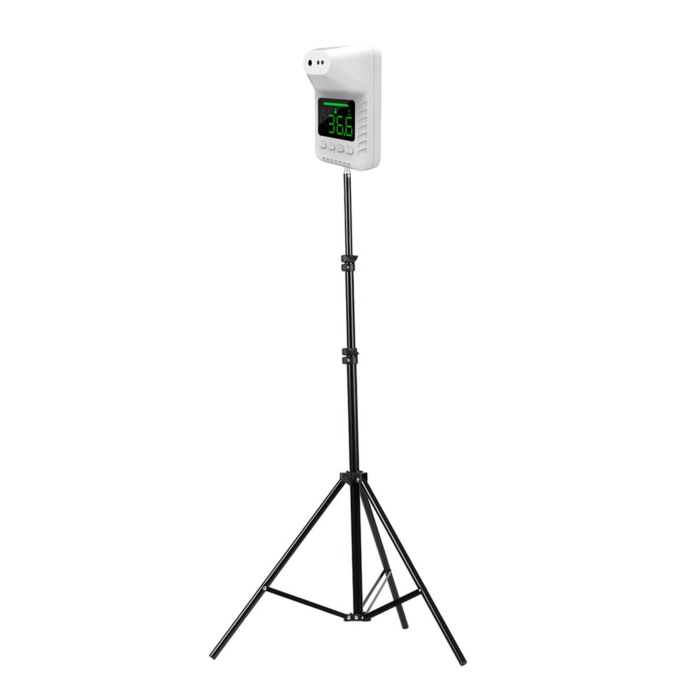 Termómetro infrarrojo para cuerpo montado en la pared y soporte de trípode, medidor de temperatura de la frente, 6 idiomas, sin contacto: 2 item