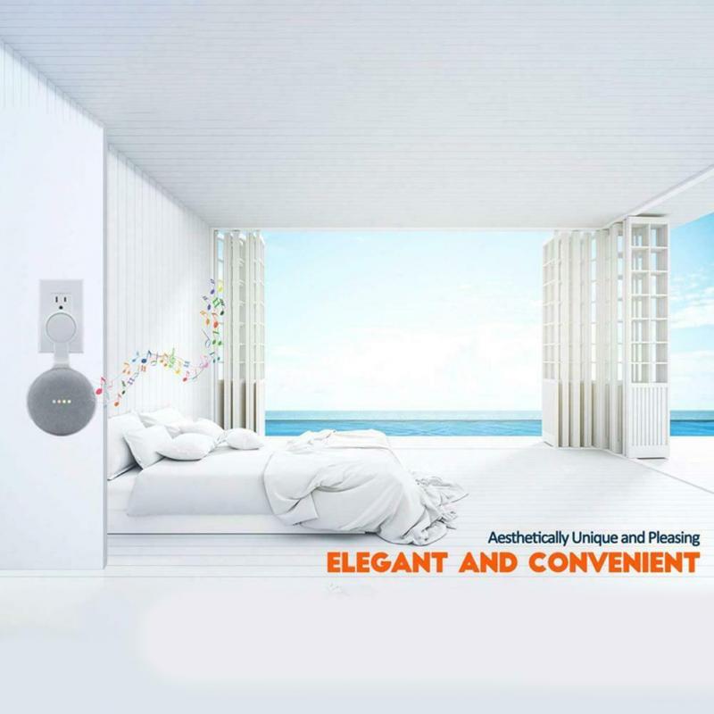 For Google Home Mini Voice Assistant Outlet Wall Mount Hanger Stand Indoor Speaker Holder Fit US Plug Google