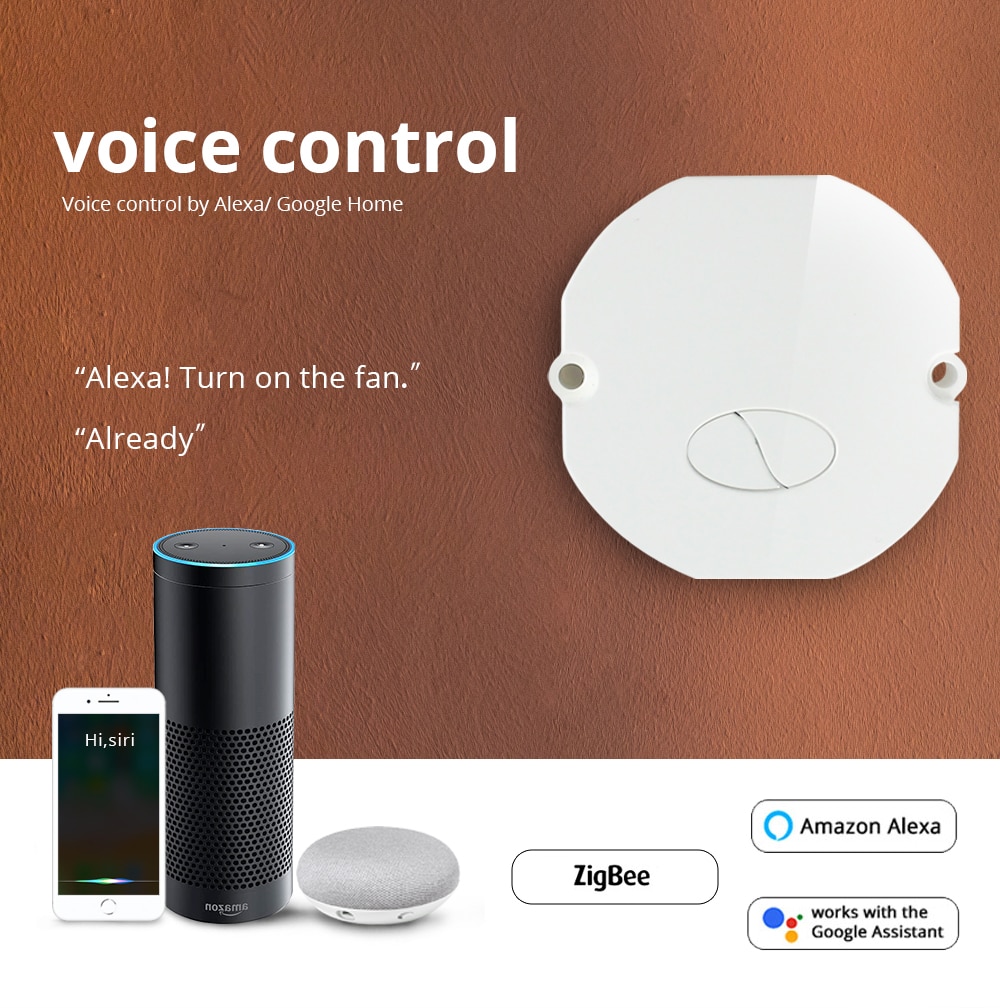 Zemismart Zigbee Switch SmartThings Tuya Zigbee Remote Control Light Inline Module Mini Switch 2 Gangs 2 Ways