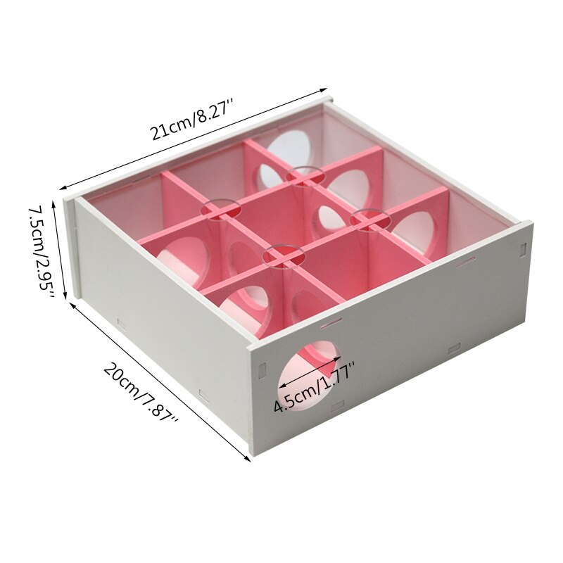 Hamster Maze Natural Wood Toy with Clear Acrylic Cover Dwarf Mouse Cage Tubes Gerbil Tunnel for Small Furry Animals