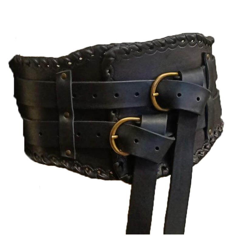 Cinturón Medieval de Metal con cabeza tallada para hombre y mujer, disfraz de accesorio para Larp, Caballero Vikingo, Cosplay, hebilla en la cintura, correas para adultos