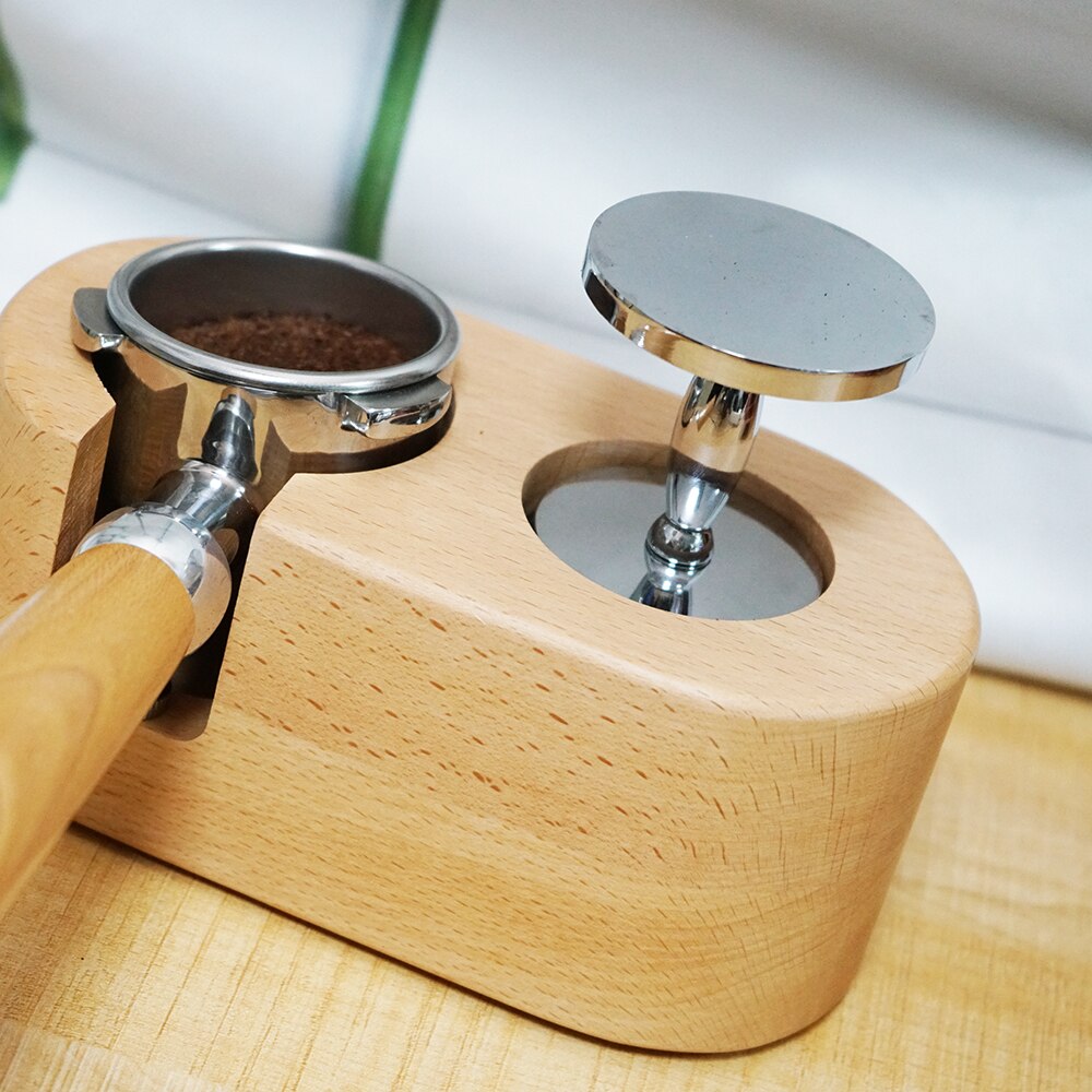 Zink legering espress kaffe tamper 51mm 58mm 2- base sabotage tryk kaffebønne presse kværn hammer kaffe fordeler værktøj