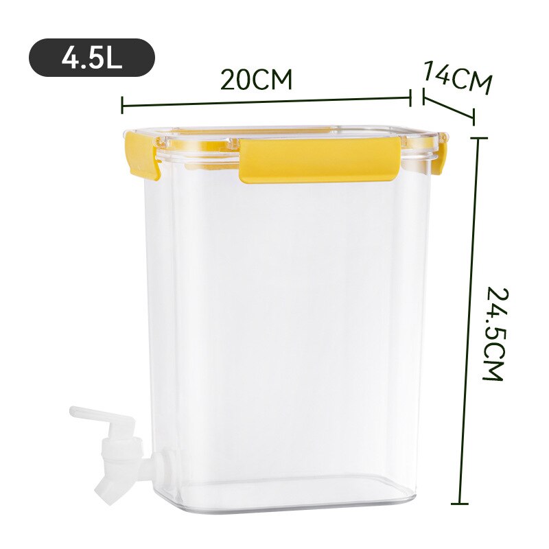 Cold Water Jug With Tap Water Beverage Dispenser Fruit Teapot Tank Refrigerator Plastic Kettle Pot Cold Water Jug For Lemonade: A2
