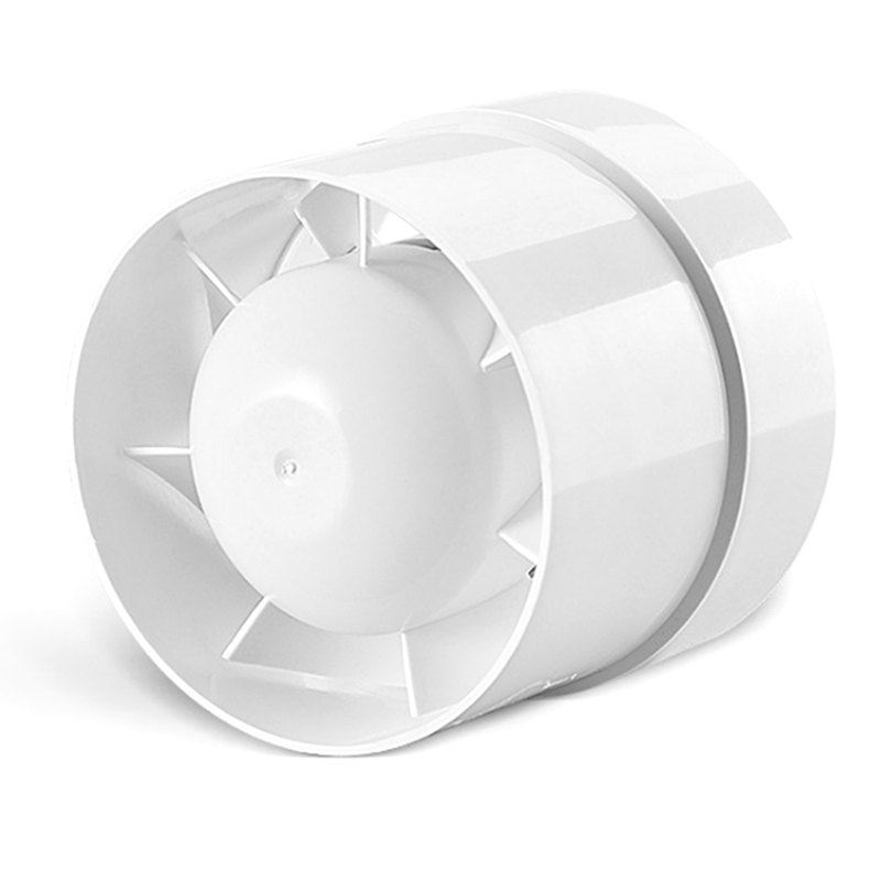 Round Exhaust Fan Duct Ventilator 220V Ventilation Vent Air Extractor for Window Bathroom Toilet Kitchen Booster: Light Grey