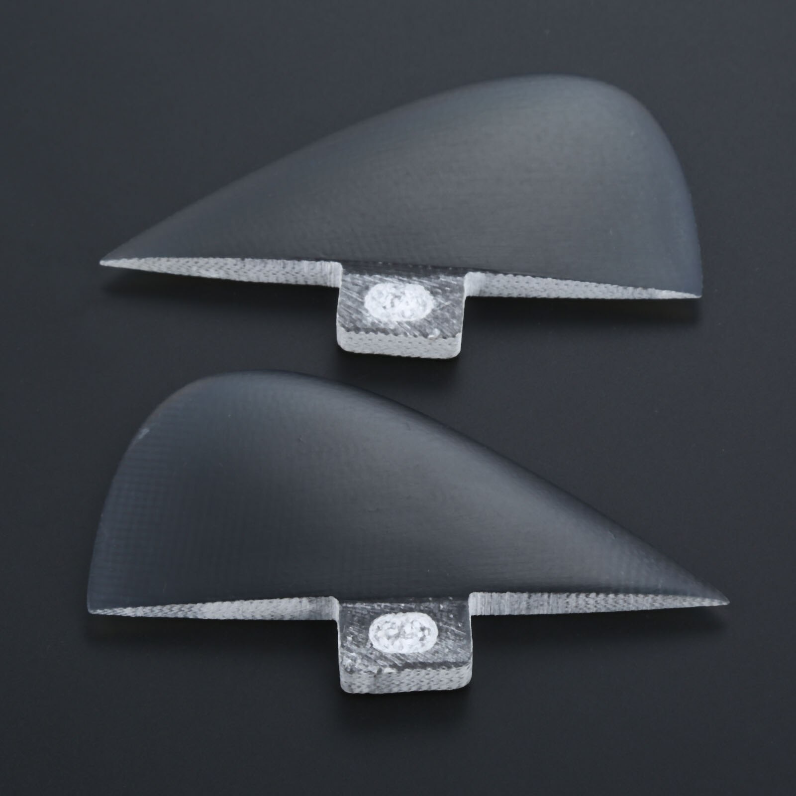 Sup surf paddling center kneel fin sæt glasfiber finner quilhas til fcs fin box base kite/paddle boards surfbræt haleror: Sort