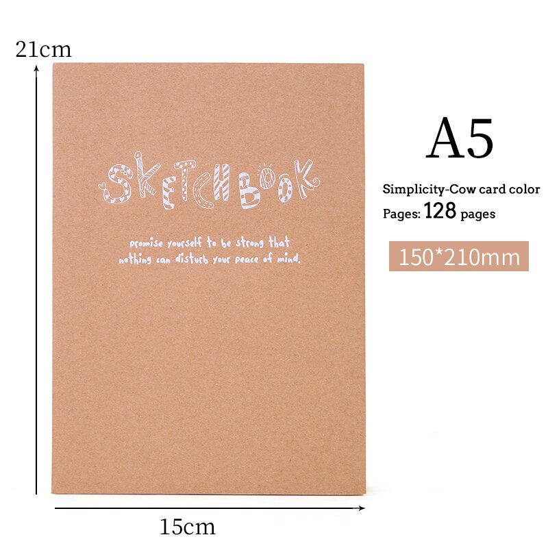 A5 b5 16k blank kraftpapper skissbok student måla bok konst måla papper lärare kontor student brevpapper: A5 färger på kokort