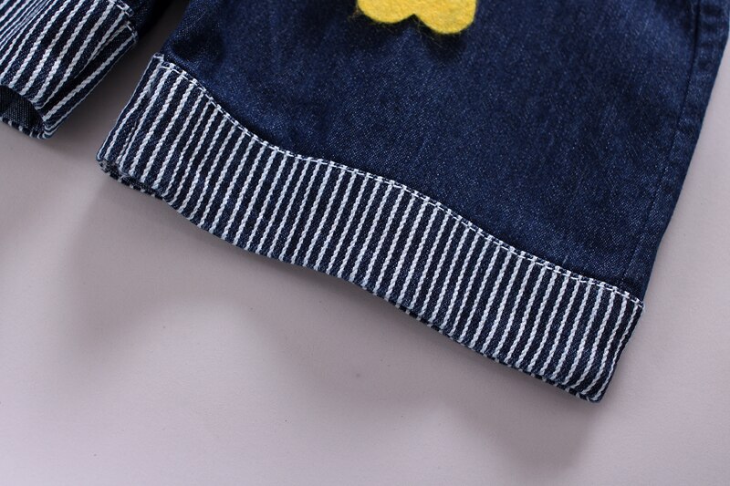 DIIMUU été enfants bébé garçons vêtements Denim pantalon court salopette courte vêtements enfants garçon dessin animé impression pantalon