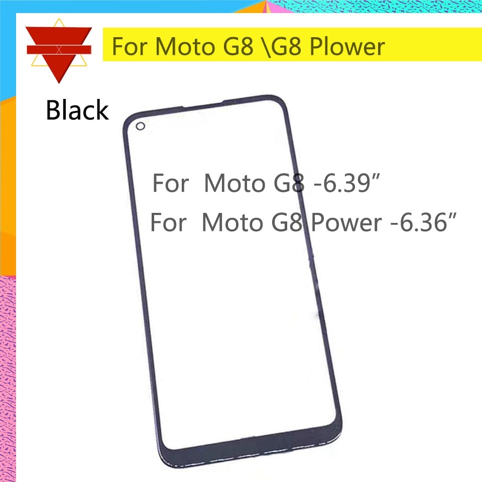 LCD Front Glass Lens For Motorola Moto G8 XT2045-2 XT2045-5/ G8 Power XT2041-1 Front Outer Screen Glass Lens Touch Screen