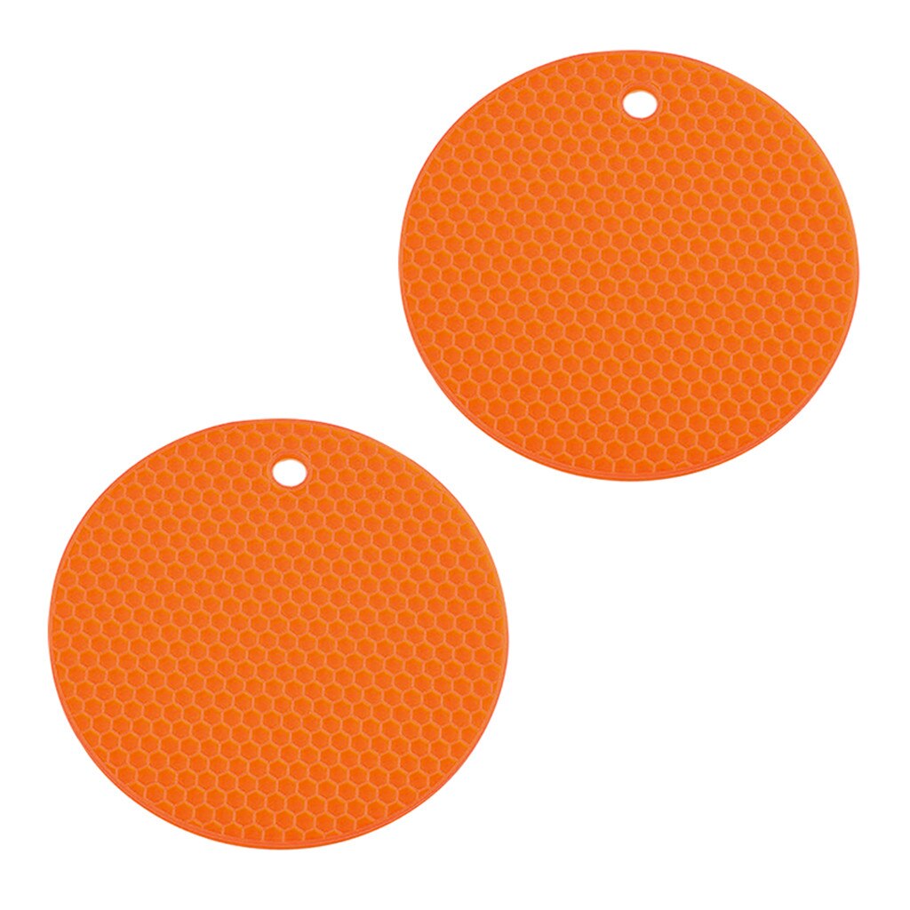 2 Pc Siliconen Pot Pad Keuken Warmtegeïsoleerde Antislip Cirkel Matten Isolatie Placemats #25