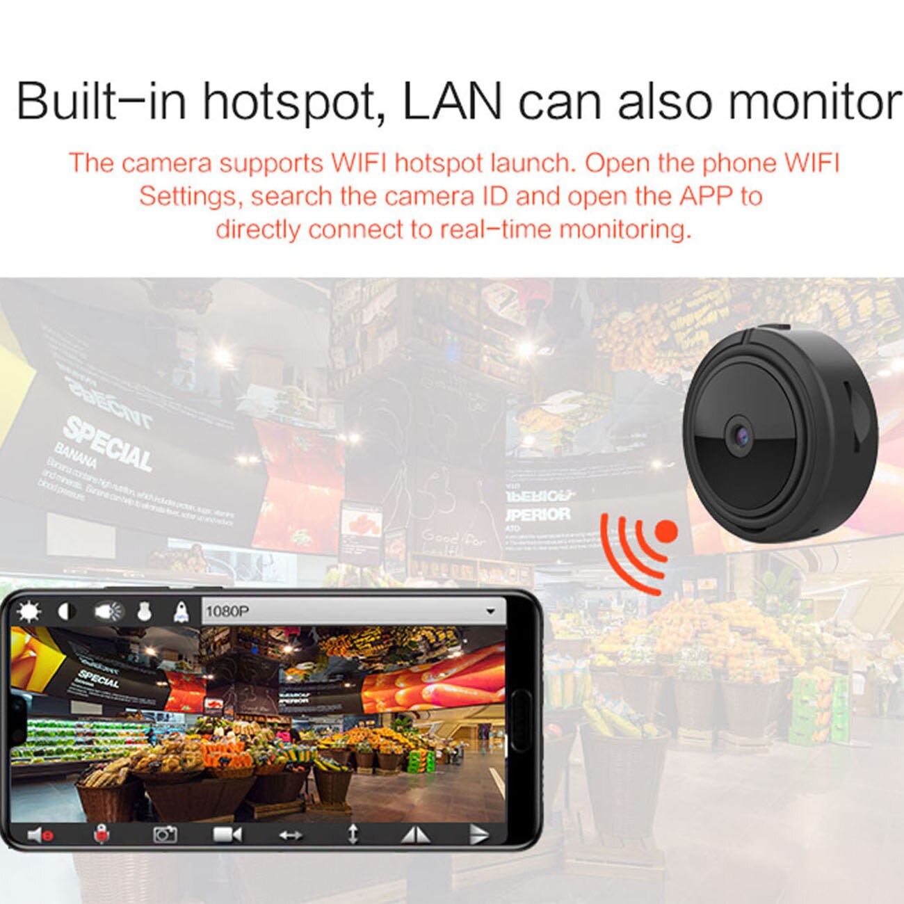 A11 Mini Wifi Nanny Cam Beveiliging Draadloze Ip 1080P Night Camera