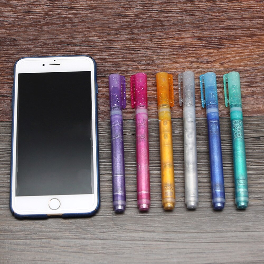 Umitive 1 st 3 mm spets glitter konst märkpenna giftfri flytande färg tusch för barnmålning