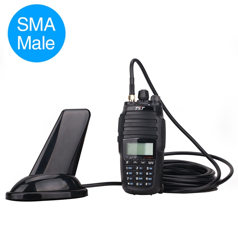 ABBREE Shark Fin SMA-Männlich Dual Band 144/430MHz Antenne Für Yaesu VX-6R TYT TH-UV8000D MD-380 WOUXUN KG-UV8D 9D Walkie Talkie