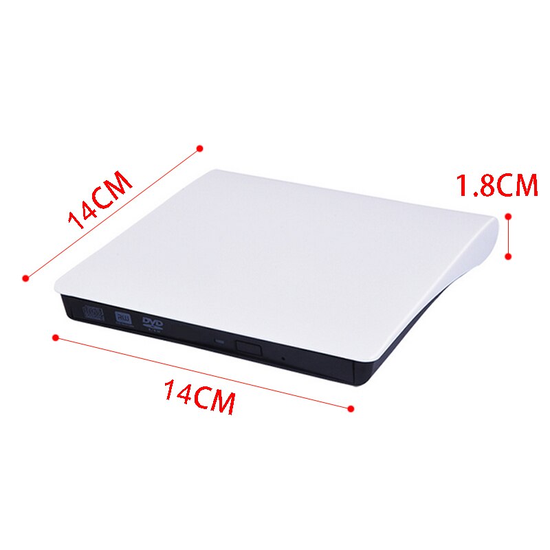 Slim USB 3.0 External DVD Burner Writer Recorder DVD RW Optical Drive CD DVD Player Support For Laptop PC Windows98 Win7