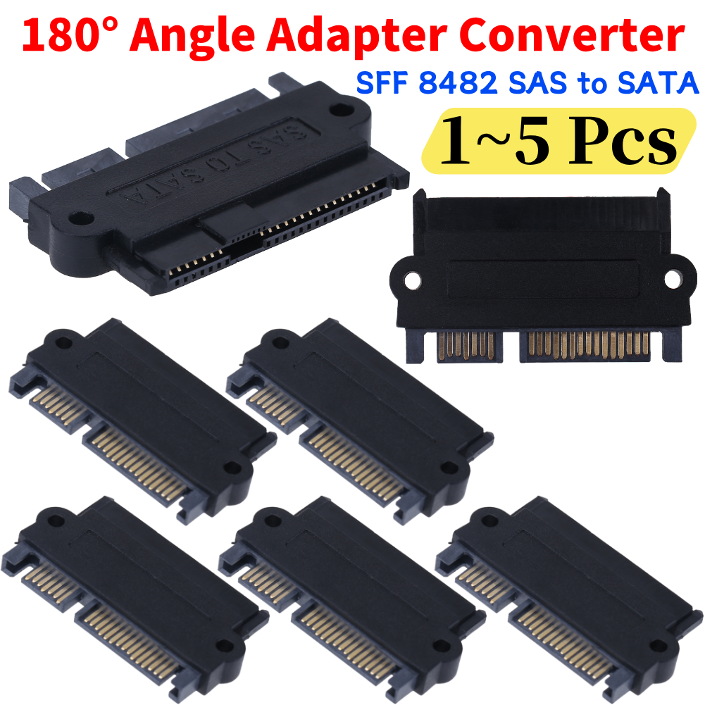 adapter SFF 8482 SAS na SATA kątowy 180 stopni, konwerter z prostą główką, adapter dysku twardego SAS, obsługa karty adaptera SATA 3 robić PC