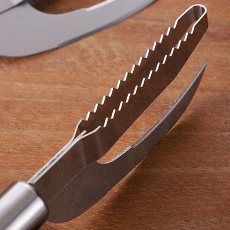3-in-1 Fish Scale Cutter Stainless Steel Clean Fish From Scales Open Belly &amp; Dig Out Fish Cleaning Kitchen Tools Accessories