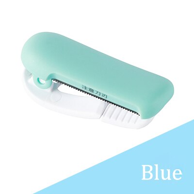 1pcs Japanese KOKUYO Washi Tape Mini Cutter Cutting Clip Light Color Series Stationery Small Hand Tear Tape Cutter: Blue 1pcs