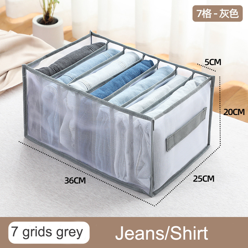 Organizador de armario plegable, cajas de almacenamiento de Jeans, suéter, calcetines, armario, ropa interior, Cajones, cajas separadoras de ropa