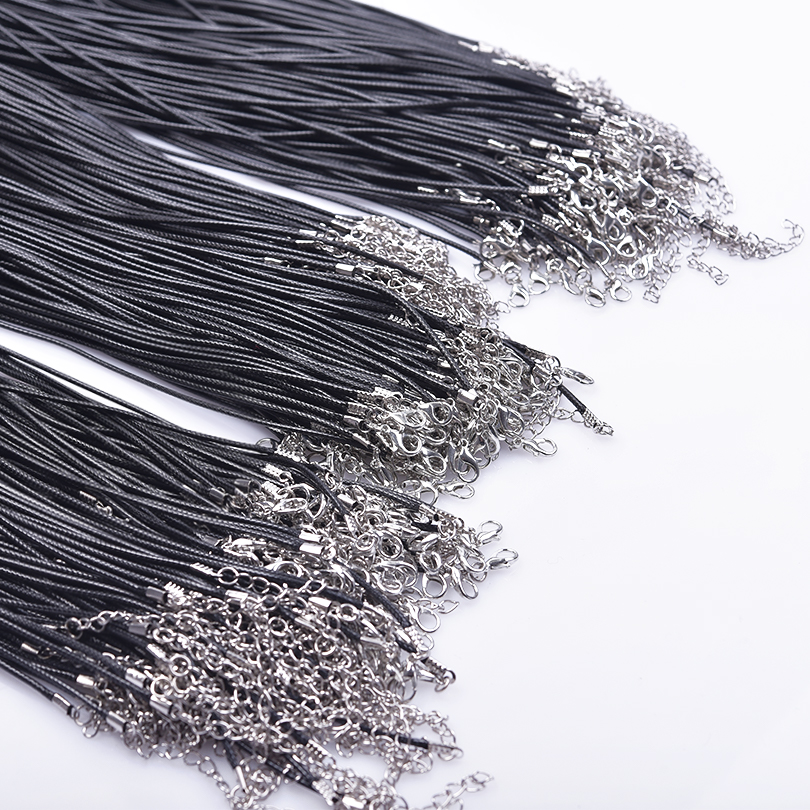 Wax Karabijn String Koord 50/55/60 Cm Lange Ketting Kettingen Voor Vrouwen Mannen Accessoires Lederen Touw diy Charms Jezelf Choker