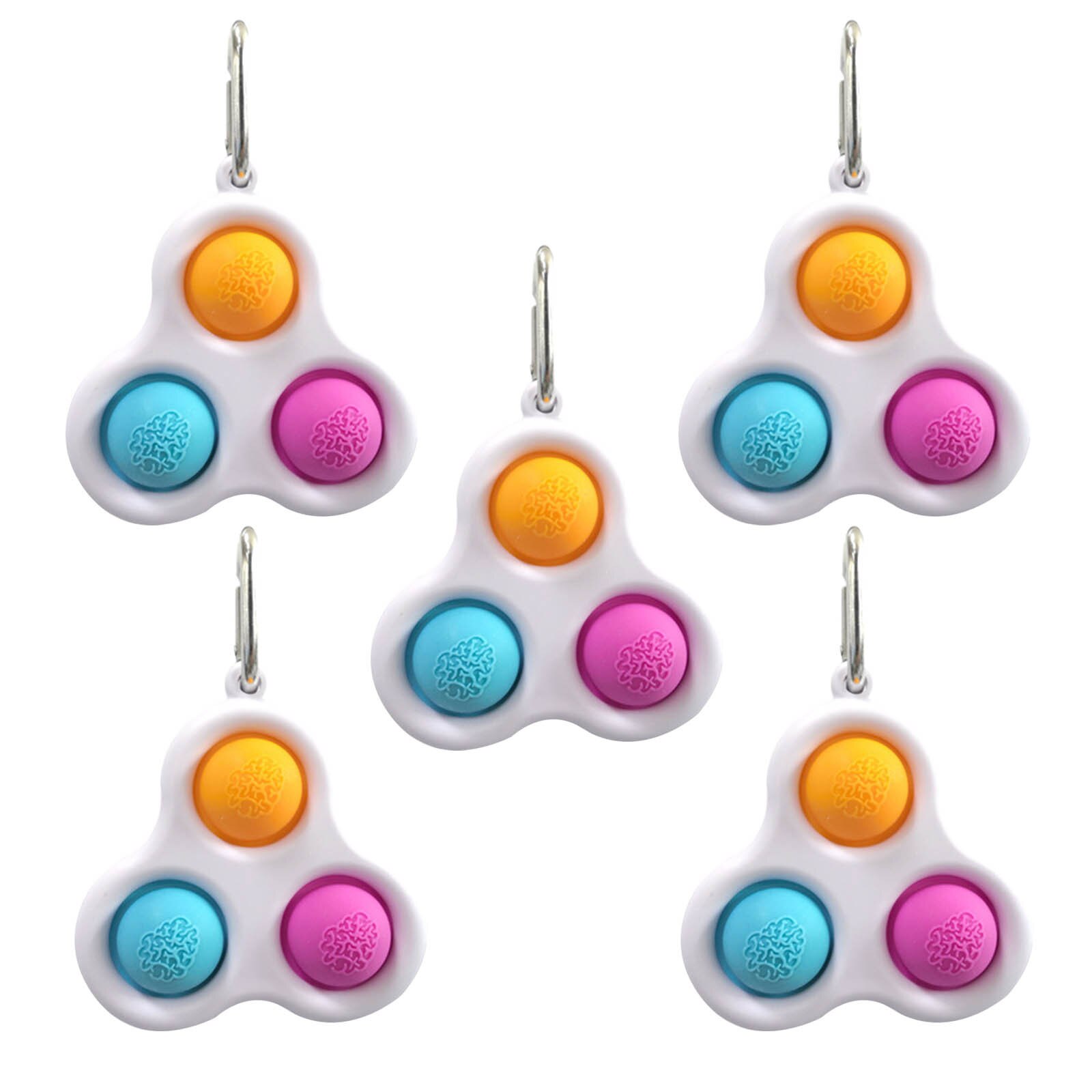 Stress Relief Fidget Toy Infant Sensory Toys Early Education simple dimple Toys Intelligence Development Training Decompression: D 5PCS