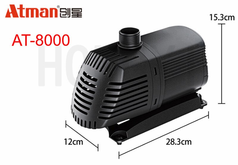 Atman AT series energy-saving high-power amphibious circulating water pump for fish tank aquarium equipment: AT 8000 / EU adapter