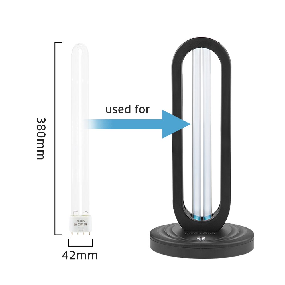 AC220V Hohe Ozon UVC Sterilisieren Lampe Rohre 38W Uv Keimtötende Lampen 2G11 UV Desinfektion Ersatz Licht Rohr 253,7 nm