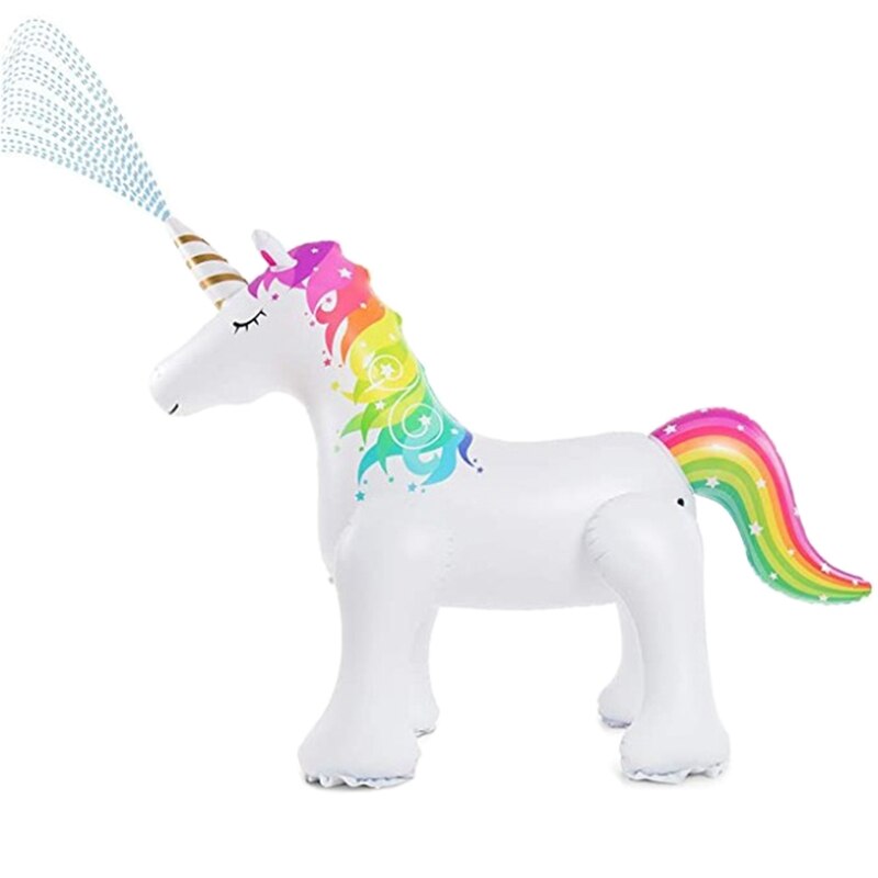 Beach Toy Spray Water Toys Animal Children Play Water Unicorn Home Sprinkle Water Park Inflatable Outdoor Summer PVC Family Game