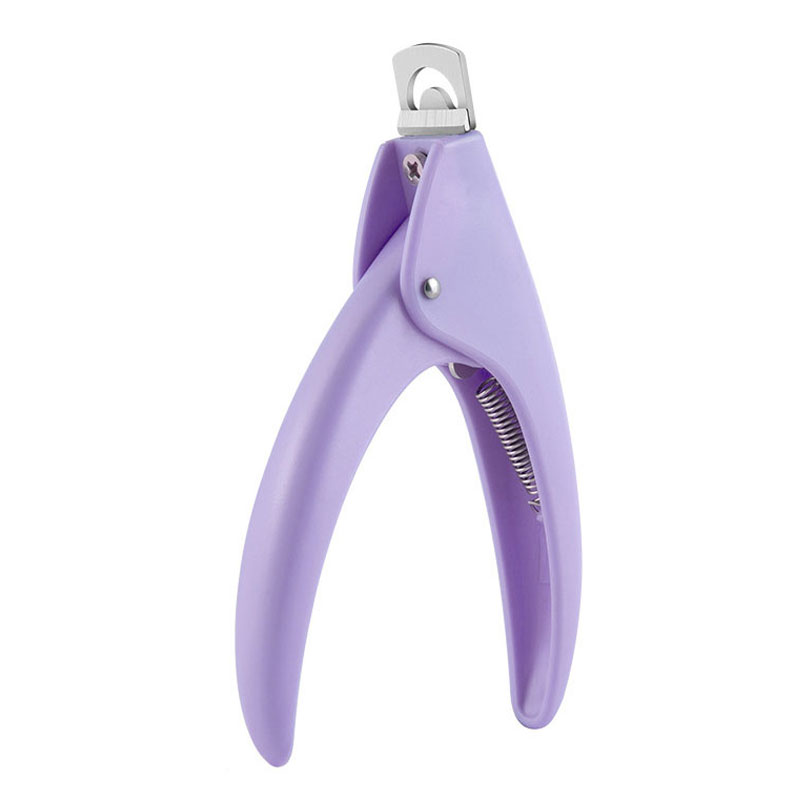 Coupe-ongles en forme de U, 4 couleurs, ciseaux pour faux-ongles français, coupe-ongle en acier inoxydable, outils de manucure: Violet